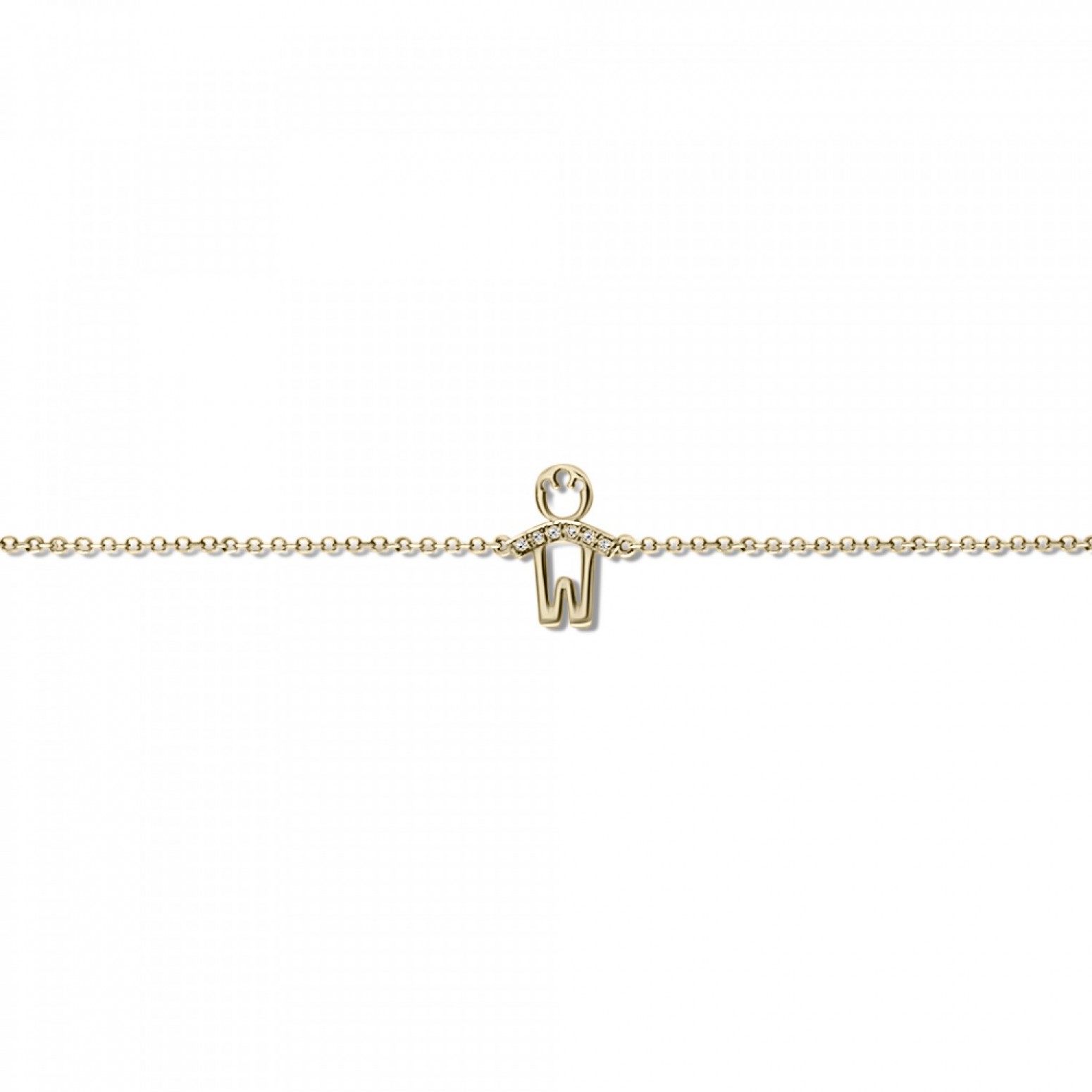 Babies bracelet K14 gold with boy and diamonds 0.02ct, VS2, H, pb0441 BRACELETS Κοσμηματα - chrilia.gr