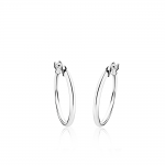 Hoop earrings K14 white gold, sk3827 EARRINGS Κοσμηματα - chrilia.gr