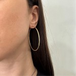 Hoop earrings K14 gold, sk3818 EARRINGS Κοσμηματα - chrilia.gr