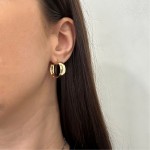 Hoop earrings K14 gold, sk3860 EARRINGS Κοσμηματα - chrilia.gr