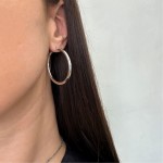 Hoop earrings K14 white gold, sk4010 EARRINGS Κοσμηματα - chrilia.gr