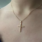 Baptism cross K18 gold with diamonds 0.04ct, VS2, H st3862 CROSSES Κοσμηματα - chrilia.gr