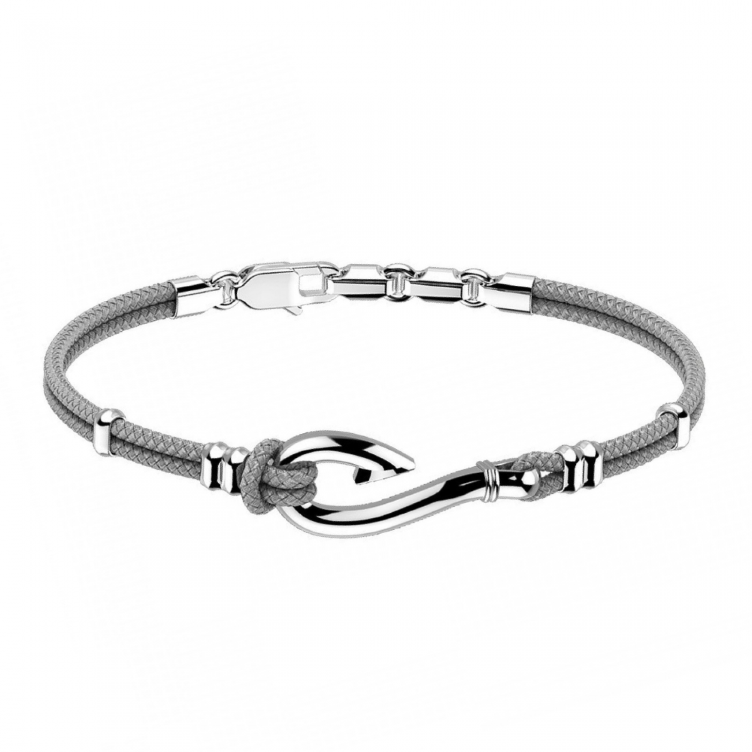 Zancan silver men bracelet with silver hook, EXB767, br3061 BRACELETS Κοσμηματα - chrilia.gr