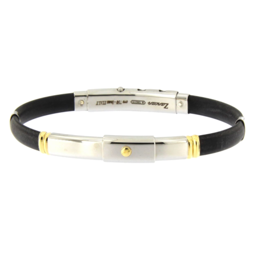 Zancan steel men bracelet with gold K18, EXB153G, br3067 BRACELETS Κοσμηματα - chrilia.gr