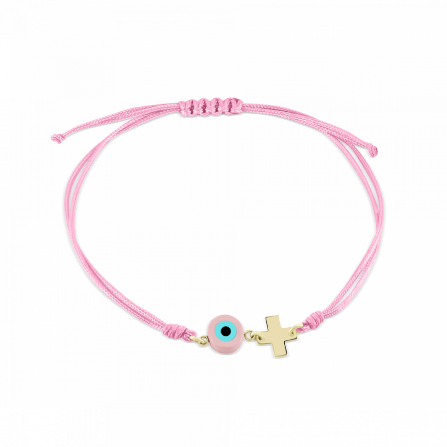 Babies bracelet K14 gold with cross and eye, pb0405 BRACELETS Κοσμηματα - chrilia.gr