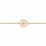 Cross bracelet, Κ14 pink gold, br1379 BRACELETS Κοσμηματα - chrilia.gr