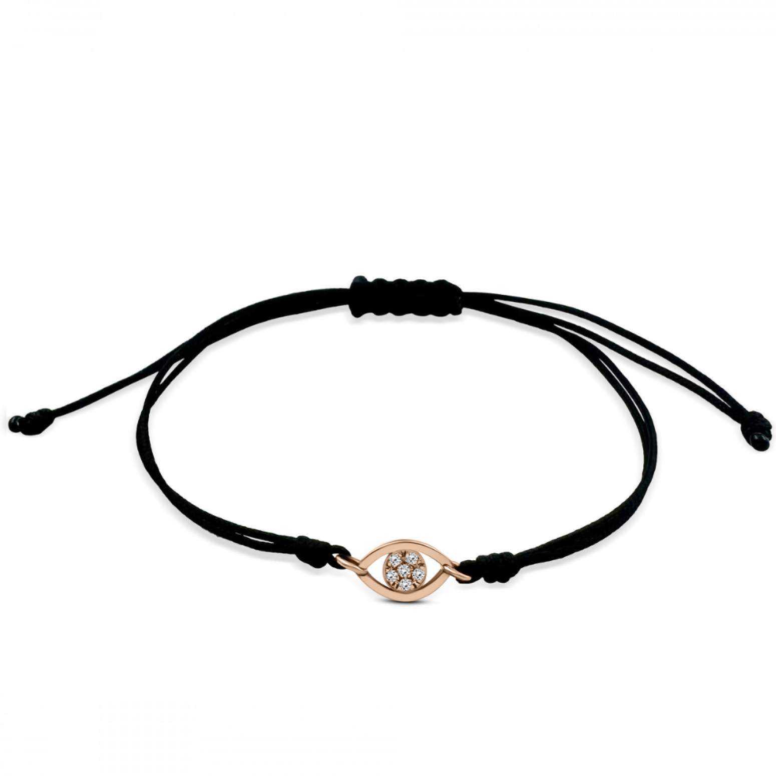 Eye bracelet 14K pink gold with diamonds 0.02ct, VS1, H, br1647 BRACELETS Κοσμηματα - chrilia.gr