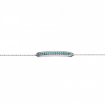 Bar bracelet Κ14 white gold with black rhodium plated and blue diamonds  0.05ct, VS1, H, br1815 BRACELETS Κοσμηματα - chrilia.gr