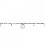 Bracelet with cycles, Κ14 white gold with diamonds 0.04ct, VS2, H, br2147 BRACELETS Κοσμηματα - chrilia.gr