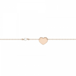 Heart bracelet, Κ14 pink gold with pearl, H br2231 BRACELETS Κοσμηματα - chrilia.gr