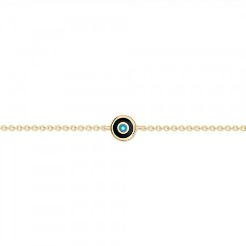 Eye bracelet 9K gold with enamel, br2489 BRACELETS Κοσμηματα - chrilia.gr