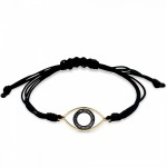 Eye bracelet 14K gold with black diamonds 0.06ct, br2991 BRACELETS Κοσμηματα - chrilia.gr