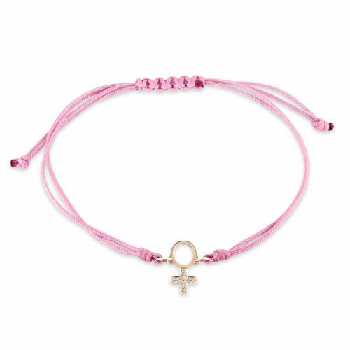 Babies bracelet K14 gold with female symbol and diamonds 0.02cts, VS2, H, pb0409 BRACELETS Κοσμηματα - chrilia.gr