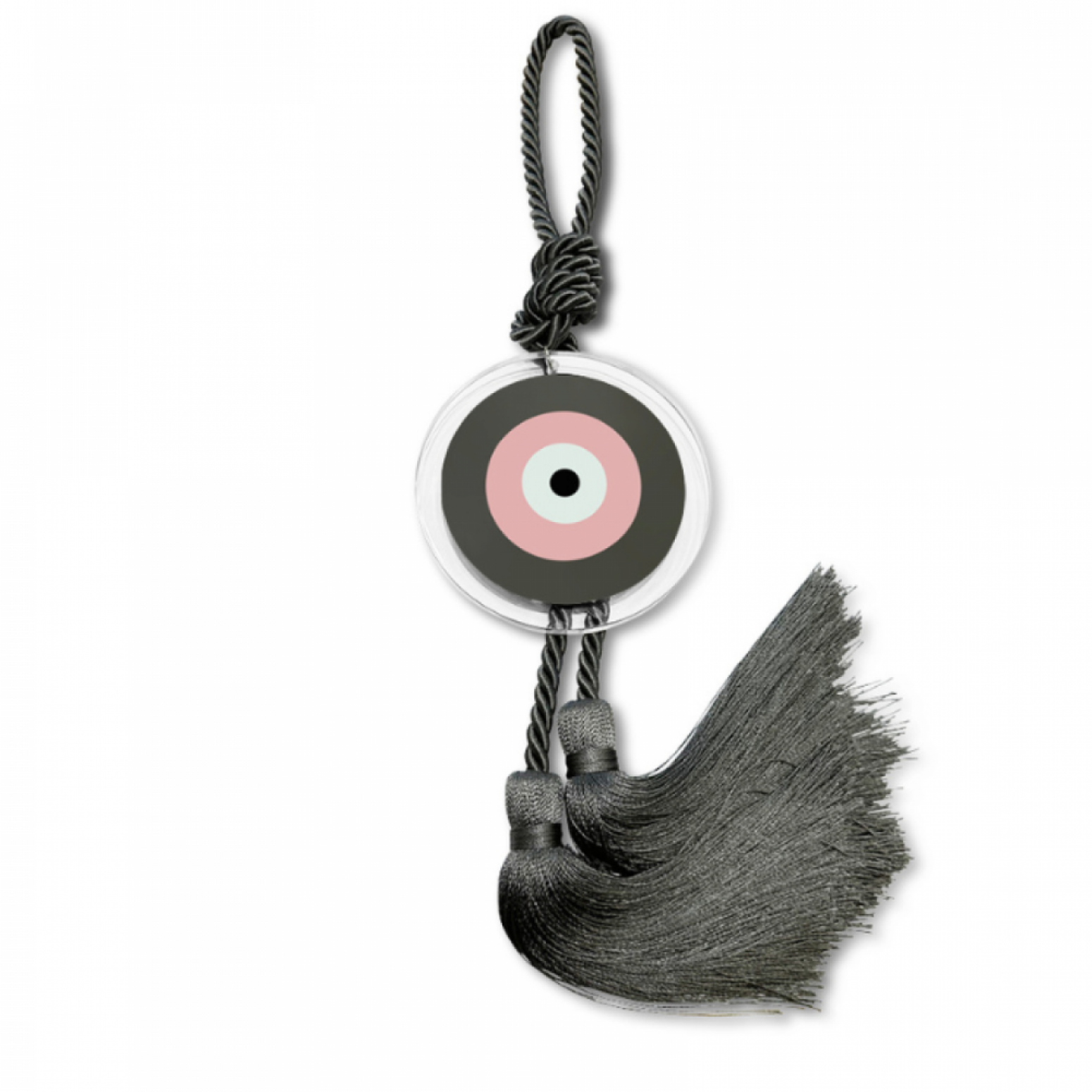 Ηanging lucky-charm eye with plexiglas, corian and inox, ac0636 GIFTS Κοσμηματα - chrilia.gr