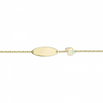 Babies identity bracelet K14 gold with angel and enamel pb0386 BRACELETS Κοσμηματα - chrilia.gr