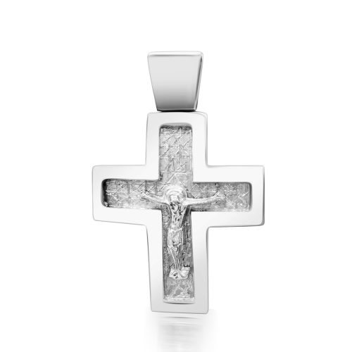 Βαπτιστικός σταυρός Κ14 λευκόχρυσο st2103 ΣΤΑΥΡΟΙ Κοσμηματα - chrilia.gr