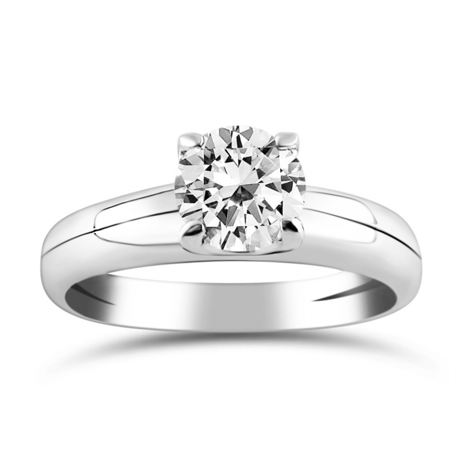 Solitaire ring 14K white gold with zircon, da4253 ENGAGEMENT RINGS Κοσμηματα - chrilia.gr