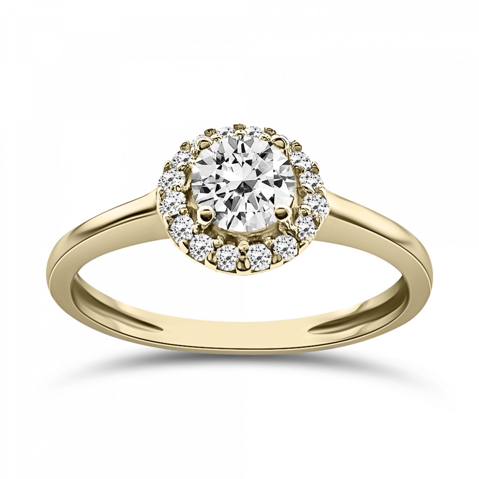 Solitaire ring 14K gold with zircon, da4261 ENGAGEMENT RINGS Κοσμηματα - chrilia.gr