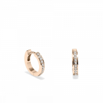 Hoop earrings 18K pink gold with diamonds 0.13ct, VS1, H, sk2975 EARRINGS Κοσμηματα - chrilia.gr