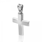 Baptism cross K14 white gold st4093 CROSSES Κοσμηματα - chrilia.gr