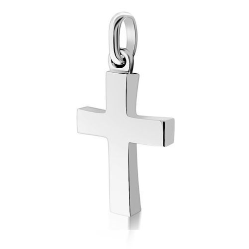 Baptism cross K14 white gold st4047 CROSSES Κοσμηματα - chrilia.gr