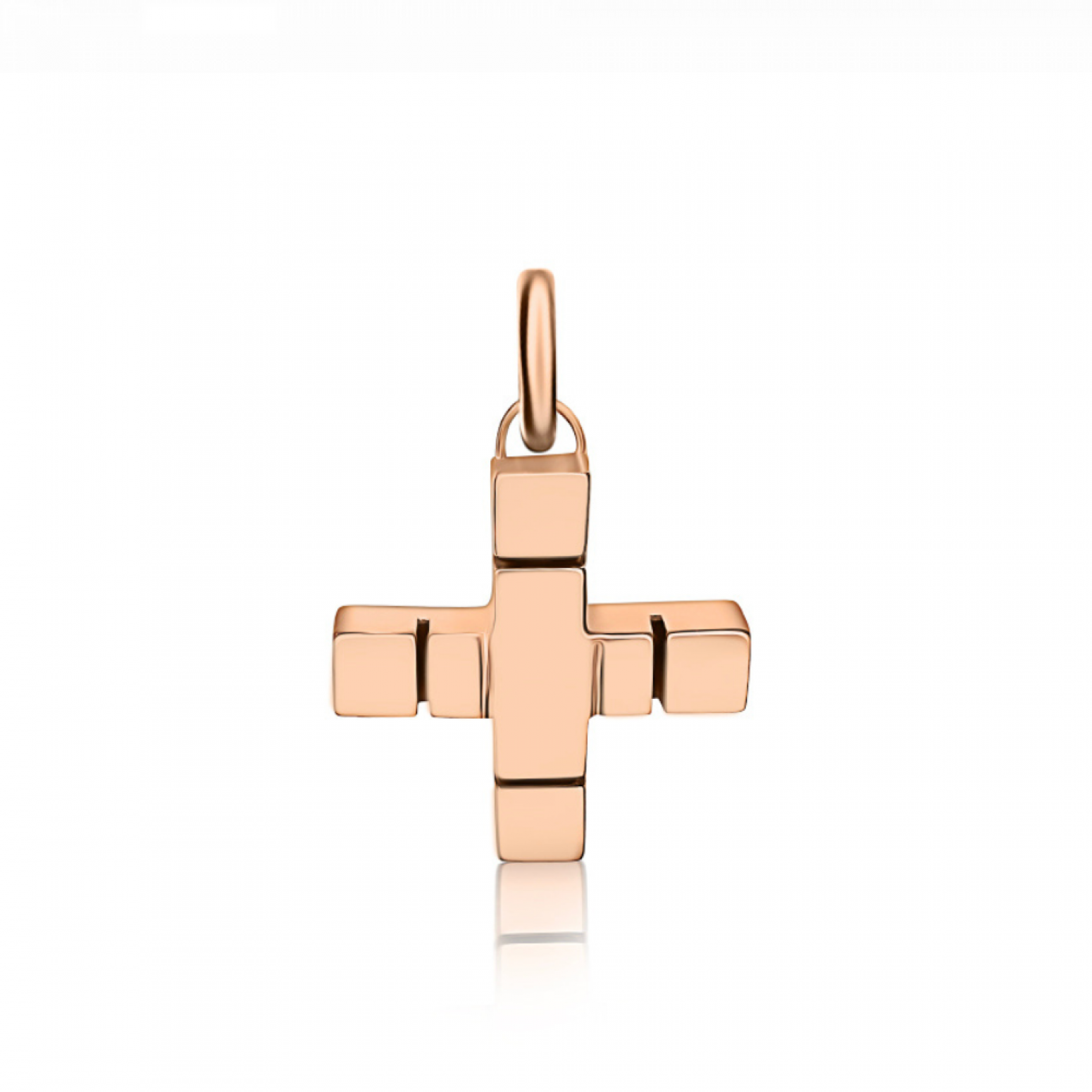 Baptism cross K14 pink gold st1702 CROSSES Κοσμηματα - chrilia.gr