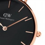 Daniel Wellington Petite Melrose Pink/Black 36mm DW00100303, ac1028 GIFTS Κοσμηματα - chrilia.gr