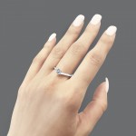 Solitaire ring 18K white gold with diamond 0.23ct, VS1, E from IGL da4215 ENGAGEMENT RINGS Κοσμηματα - chrilia.gr