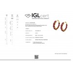 Hoop earrings, 18K gold with rubies 11.82ct, from IGL, sk4006 EARRINGS Κοσμηματα - chrilia.gr