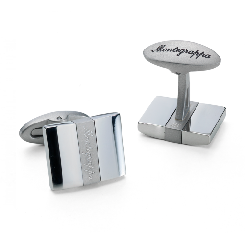 Montegrappa cufflinks, Rettangolo Silver IDRTCLSS, mk0211 GIFTS Κοσμηματα - chrilia.gr