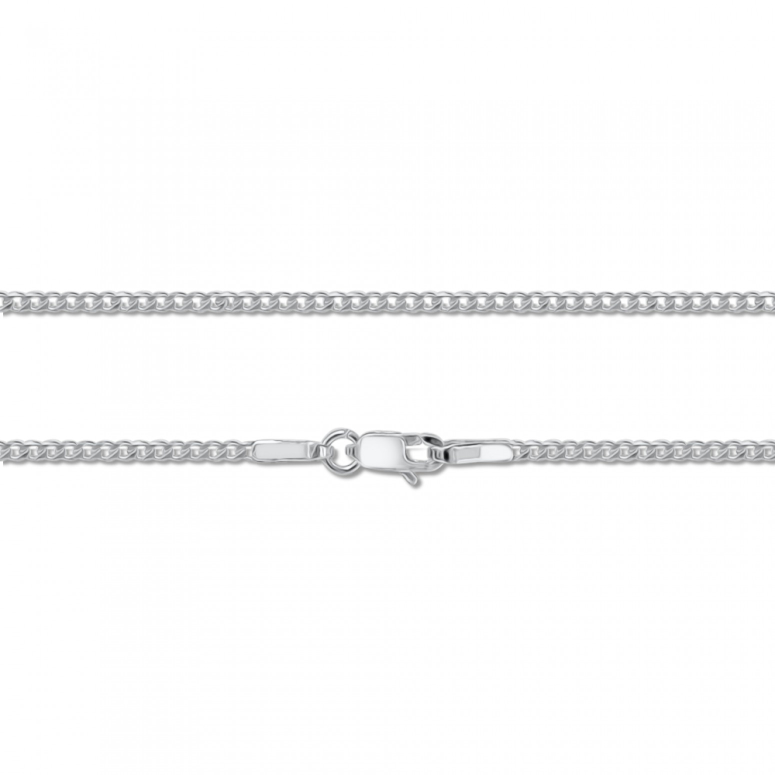 Gourmet chain Κ14 white gold 50cm, al0203 CHAINS Κοσμηματα - chrilia.gr