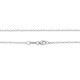 Rollo chain Κ14 white gold 40cm, al0205