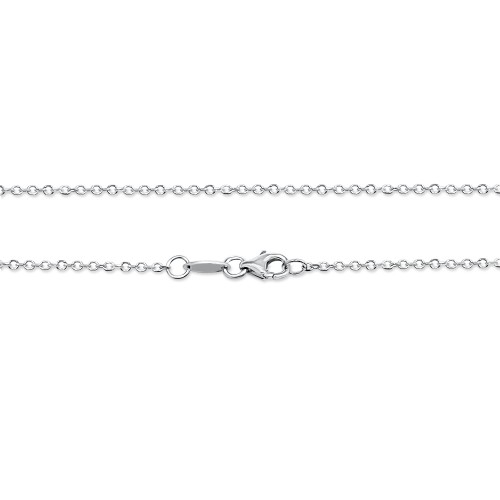 Rollo chain Κ14 white gold 50cm, al0219 CHAINS Κοσμηματα - chrilia.gr