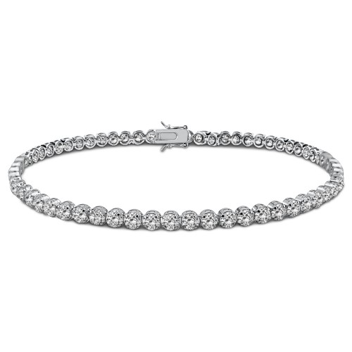 Tennis bracelet,14K white gold with zircon, br2017 BRACELETS Κοσμηματα - chrilia.gr