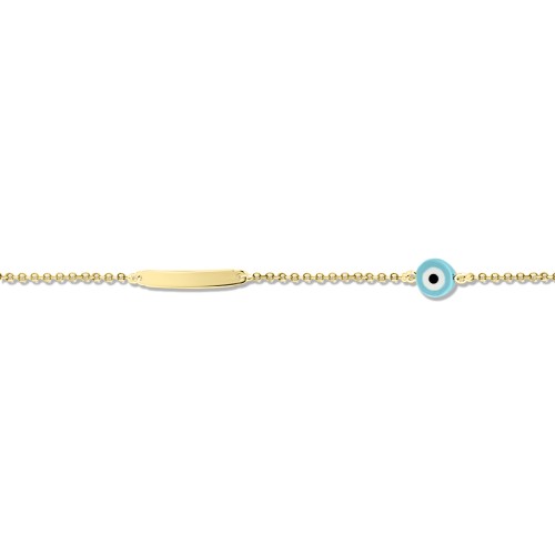 Babies identity bracelet K14 gold with eye pb0340 BRACELETS Κοσμηματα - chrilia.gr