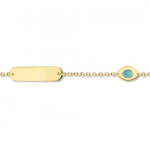 Babies identity bracelet K14 gold with eye and turquoise pb0305 BRACELETS Κοσμηματα - chrilia.gr