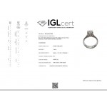 Solitaire ring 18K white gold with diamond 1.44ct, SI2, H from IGL da4179 ENGAGEMENT RINGS Κοσμηματα - chrilia.gr