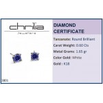 Earrings 18K white gold with tanzanate 0.60ct, sk3801 EARRINGS Κοσμηματα - chrilia.gr