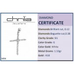 Baptism cross K18 white gold with diamonds 0.50ct, SI1, G st3494 CROSSES Κοσμηματα - chrilia.gr