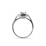 Multistone ring 18K white gold with diamonds 0.54ct, VS1, F da3293 ENGAGEMENT RINGS Κοσμηματα - chrilia.gr