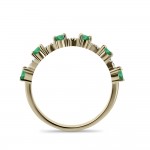 Half stone ring 18K gold with tsavorites 0.39ct and diamonds, VS1, F, da3528 ENGAGEMENT RINGS Κοσμηματα - chrilia.gr