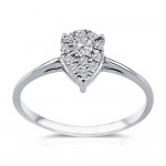 Multistone ring 18K white gold with diamonds 0.21ct, VS1, G from IGL da3535 ENGAGEMENT RINGS Κοσμηματα - chrilia.gr