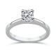 Solitaire ring 14K white gold with zircon, da3666