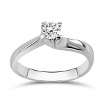 Solitaire ring 18K white gold with diamond 0.19ct , VS2, F από το IGL da3791 ENGAGEMENT RINGS Κοσμηματα - chrilia.gr