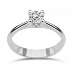 Solitaire ring 18K white gold with diamond 0.41ct, SI1, F from GIA da3712 ENGAGEMENT RINGS Κοσμηματα - chrilia.gr