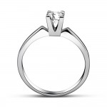 Solitaire ring 14K white gold with zircon, da3663 ENGAGEMENT RINGS Κοσμηματα - chrilia.gr