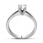 Solitaire ring 14K white gold with zircon, da3666 ENGAGEMENT RINGS Κοσμηματα - chrilia.gr