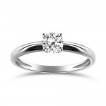 Solitaire ring 18K white gold with diamond 0.28ct, VVS2, H from IGL da4156 ENGAGEMENT RINGS Κοσμηματα - chrilia.gr