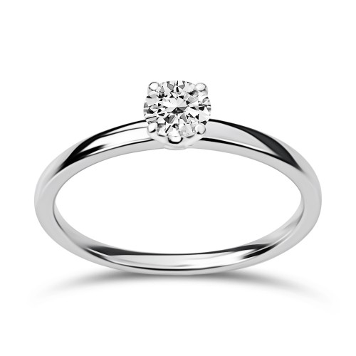 Solitaire ring 18K white gold with diamond 0.29ct, VVS2, F από το GIA da3765 ENGAGEMENT RINGS Κοσμηματα - chrilia.gr