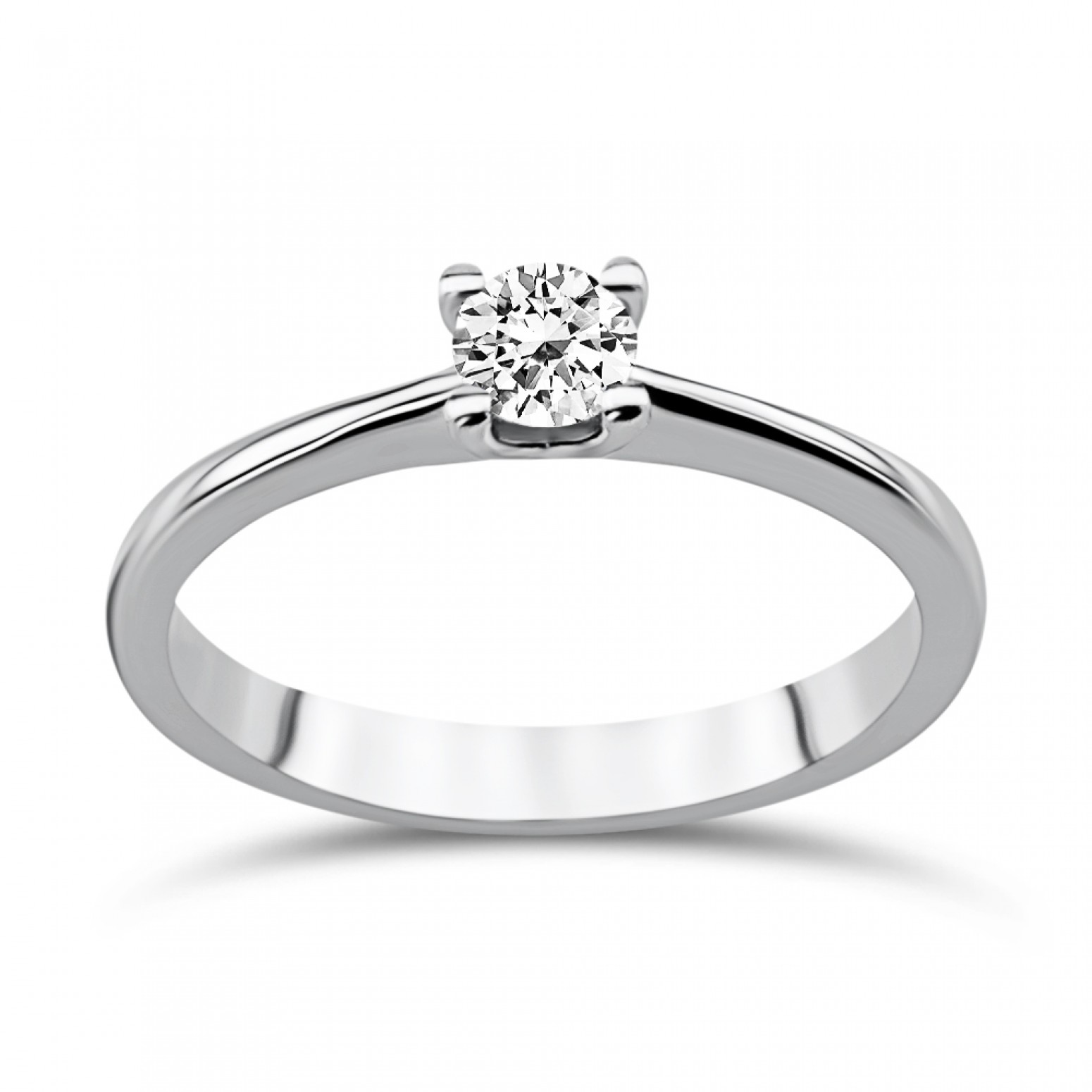 Solitaire ring 18K white gold with diamond 0.19ct, VS2, F from IGL da3518 ENGAGEMENT RINGS Κοσμηματα - chrilia.gr